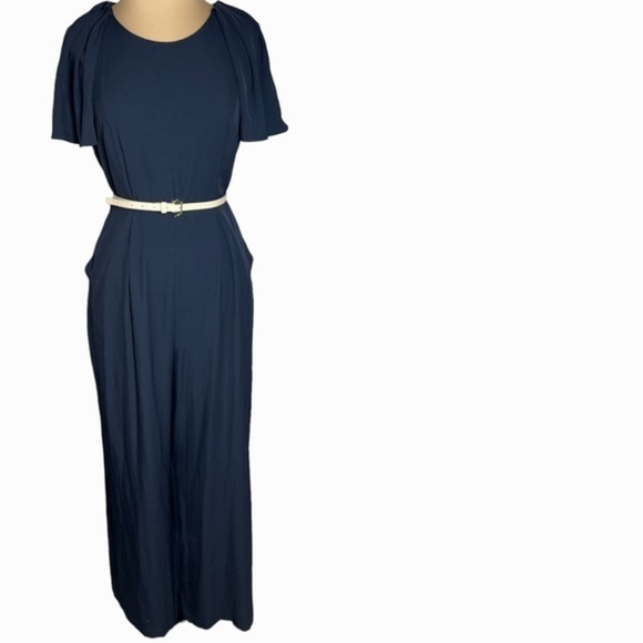 Tommy Hilfiger size 14 navy blue wide leg jumpsuit - Picture 4 of 16